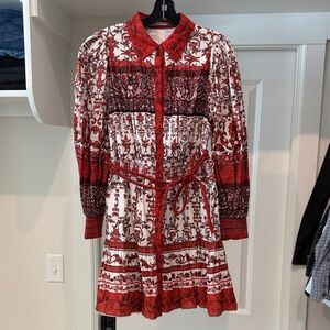 Alice + Olivia Tiffie Puff Sleeve Mini Dress